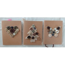 A6 Notebooks  Brown/natural Buttons 