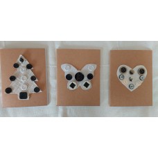 A6 Notebooks  Black/white Buttons 