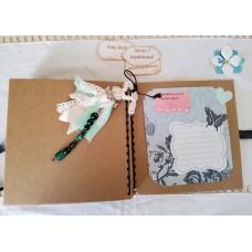Buy now -pale blue and silver traditional style journal