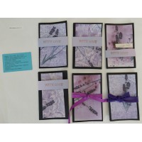 A6 lined notebook with lavender images