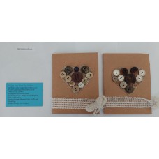 A6 lined notebook with button and heart decoration A6 lined notebook with button and heart decoration